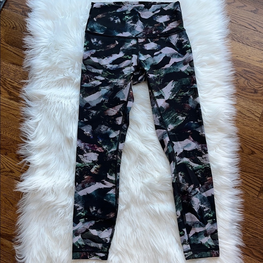 Lululemon Wunder Under High-Rise Glacier Camo Starlight Black/ Multi Size 6